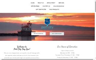 Port City Day Spa website