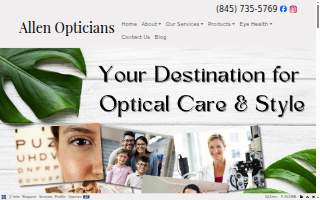 Allen Opticians website