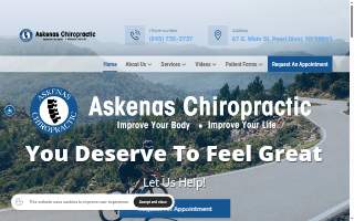 Askenas Chiropractic website