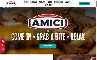 Amici’s Pizza & Restaurant website