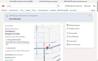 Walgreens Pharmacy of Peekskill website