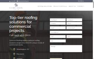 Cameron Roofing website