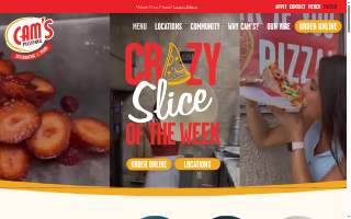 Cam's Pizzeria website