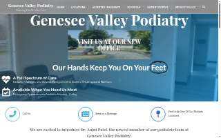 Genesee Valley Podiatry website