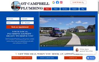 GT Campbell Plumbing website