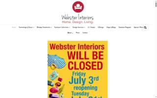 Webster Interiors Furniture & Home Decor website
