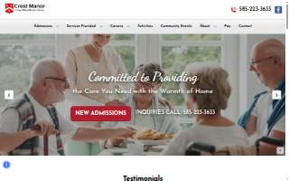Crest Manor Living & Rehab Center website