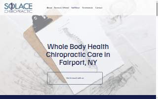 Solace Chiropractic website