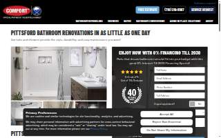 Comfort Showers & Baths of Pittsford website