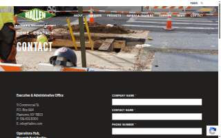 Hallen Construction website