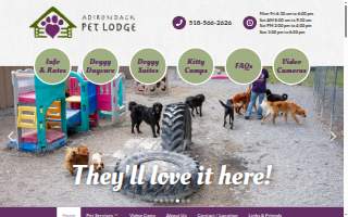 Adirondack Pet Lodge website