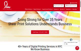 Sheer Print Solutions website