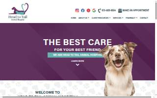 Head To Tail Animal Hospital website