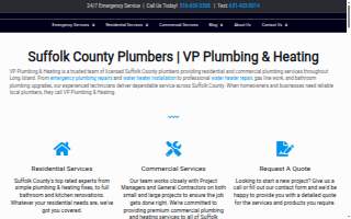 VP Plumbing & Heating of Port Jefferson Station website