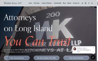 Winkler Kurtz LLP - Long Island Lawyers of Port Jefferson Station website