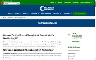 Complete Orthopedics of Port Washington website