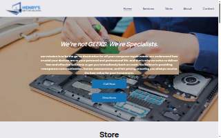 Henry's Computer Solutions website