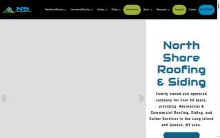 North Shore Roofing & Siding Corp. 'SINCE 1924' website