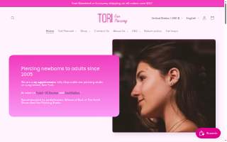 Tori Ear Piercing website
