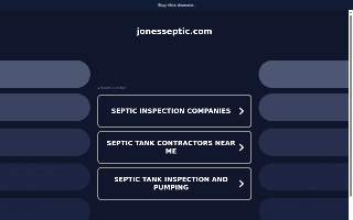 Jones Septic Services NY website