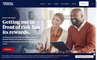 Marshall + Sterling Insurance website