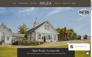 Milea Estate Vineyard of Poughkeepsie website