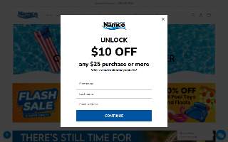Namco Pools of Orange website