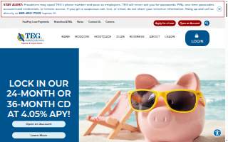 TEG Federal Credit Union website