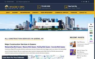 Construction Repair NYC - Masonry & Waterproofing Contractor website