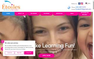 Etoiles Preschools website