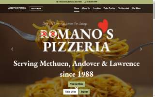 Mano's Pizzeria website
