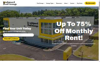Safeguard Self Storage of Queens website