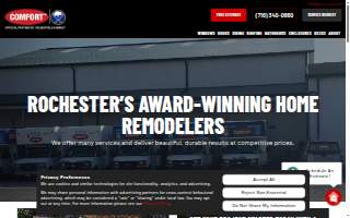 Comfort Windows & Doors of Rochester website