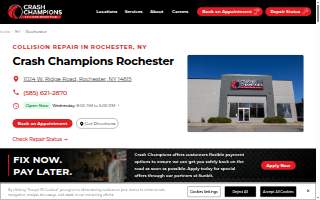 Crash Champions Collision Repair Rochester website