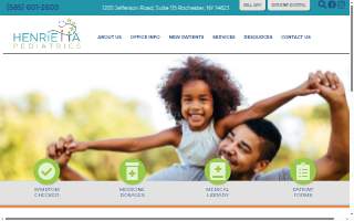 Henrietta Pediatrics of Rochester website