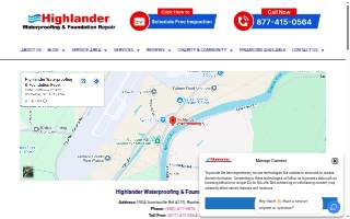 Highlander Waterproofing & Foundation Repair website