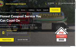 AAA Dependable Cesspool, Sewer & Drain Service Inc. of Ronkonkoma website