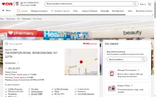 CVS Pharmacy of Ronkonkoma website