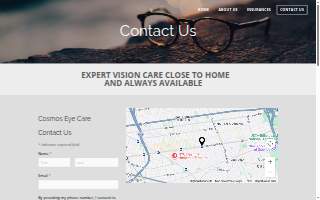 Cosmos Eye Care website