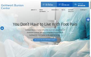 Geldwert Bunion Center website
