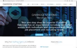 Oakridge Staffing website