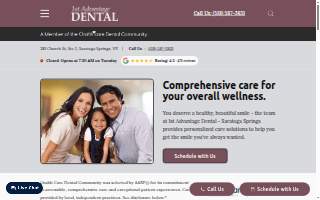 1st Advantage Dental - Saratoga Springs website