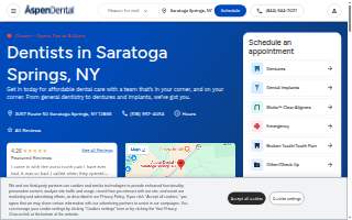 Aspen Dental - Saratoga Springs website