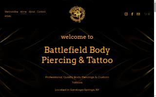 Battlefield Piercing and Tattoo website