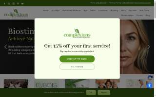 Complexions Spa for Beauty & Wellness website
