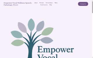 Empower Vocal Wellness Speech Pathology, PLLC website