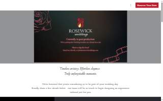 Rosewick Weddings website