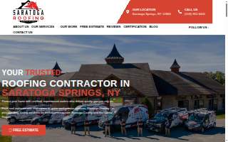 Saratoga Roofing Co website