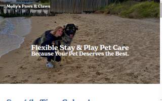 Molly's Paws & Claws Pet Sitting of East Islip website