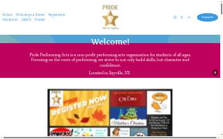 Pride Performing Arts Inc. website